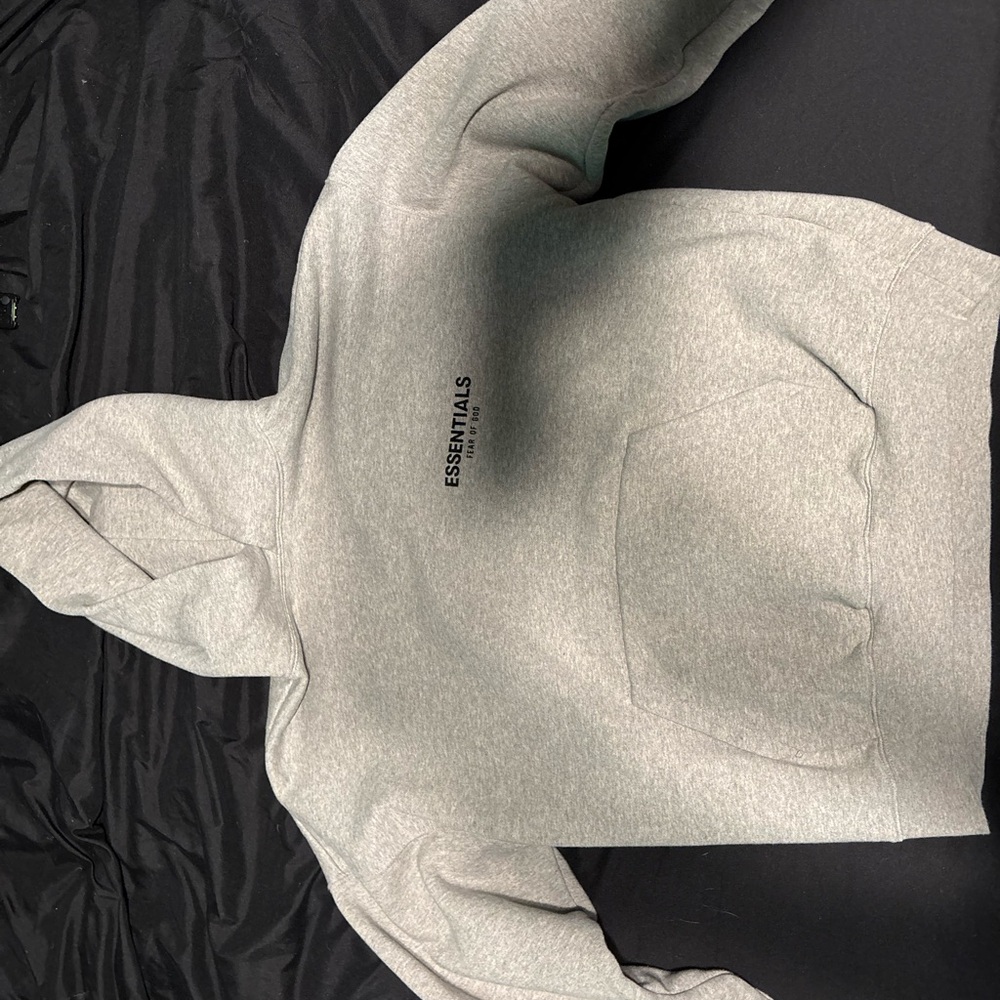 Essentials Light Gray Men's Hoodie